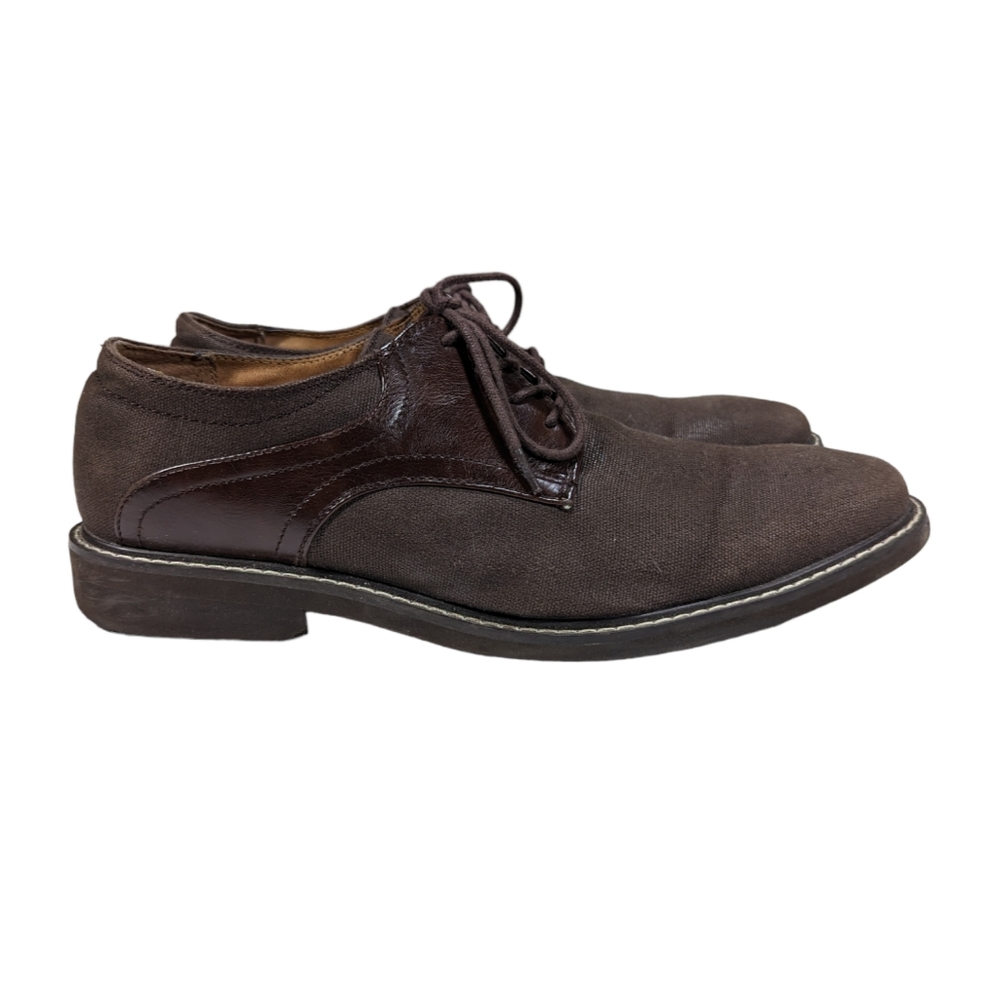 Guess Canvis Leather Derby Casual Dress Shoe Brown Men's Size 10.5